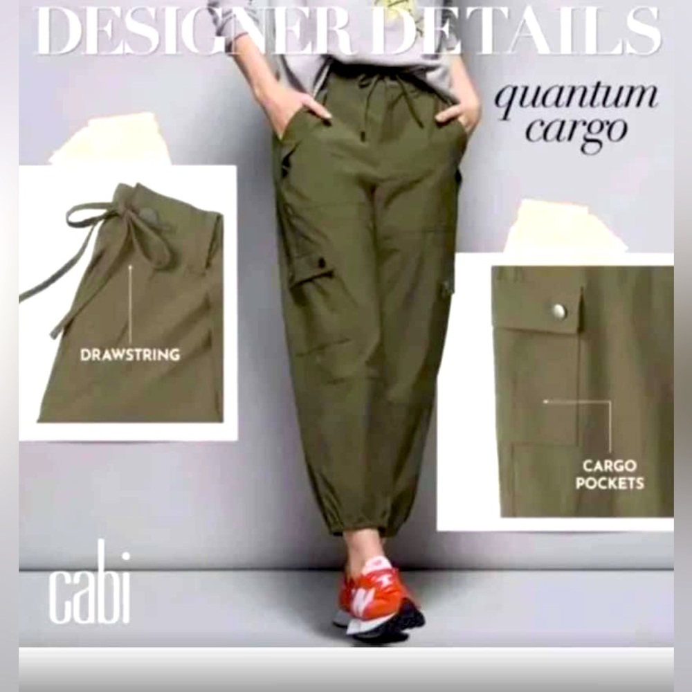 NWT | CABI 4511 GREEN Quantum Cargo Pants